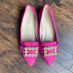 Pink flats